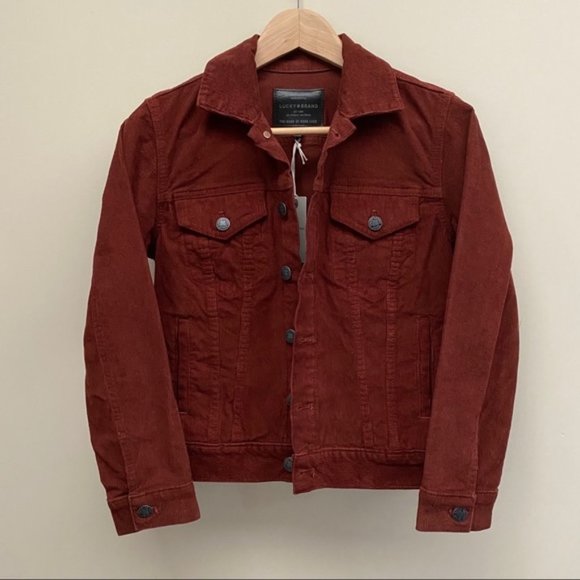 Lucky Brand Jackets & Blazers - NWT Lucky Brand Burgundy Corduroy Jacket XS